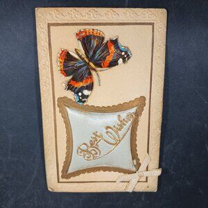 Vintage "Best Wishes" Greeting Postcard